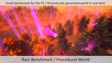 Rain Benchmark. Procedural World (seed 98591) 4K