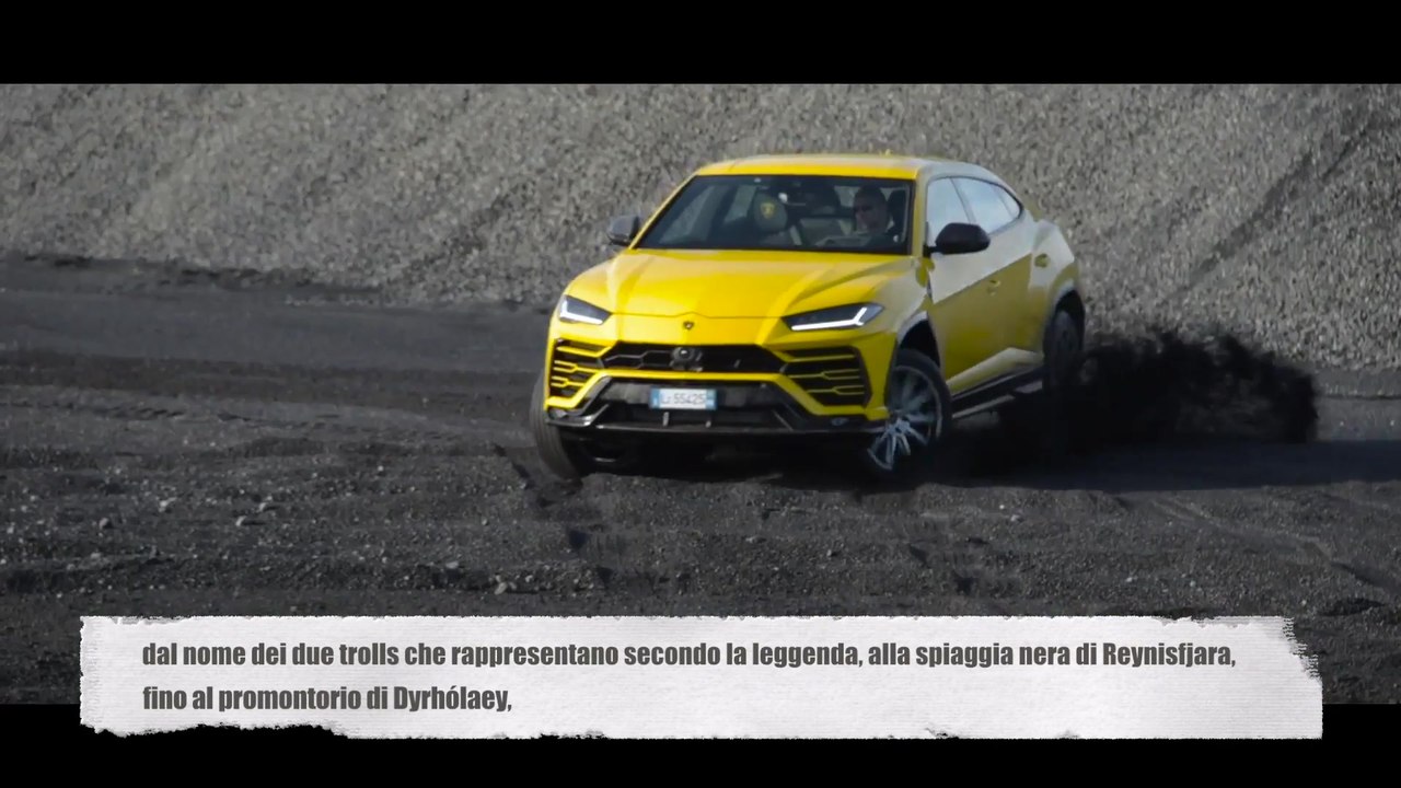 Lamborghini Urus Super SUV sulle strade dell'Islanda