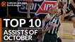 Turkish Airlines EuroLeague, Top 10 Assists of October