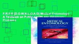 F.R.E.E [D.O.W.N.L.O.A.D] Medical Entomology: A Textbook on Public Health and Veterinary Problems