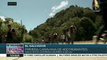Emprende éxodo primera caravana migrante de El Salvador