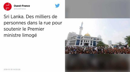 Sri Lanka. Des milliers de personnes dans la rue pour soutenir le Premier ministre limogé