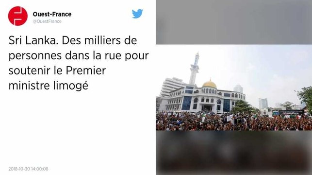 Sri Lanka. Des milliers de personnes dans la rue pour soutenir le Premier ministre limogé