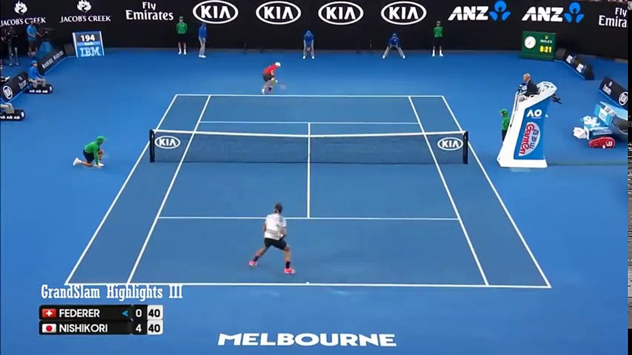 Roger Federer vs Kei Nishikori - Australian Open 2017 4th Round (highlights HD)