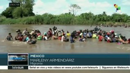 Segunda caravana migrante llega a territorio mexicano