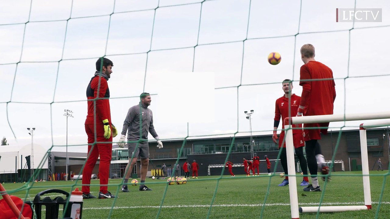 Alisson, Mignolet & Kelleher in training