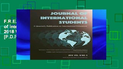 F.R.E.E [D.O.W.N.L.O.A.D] Journal of International Students,  2018 Volume 8 /Number 3 [P.D.F]