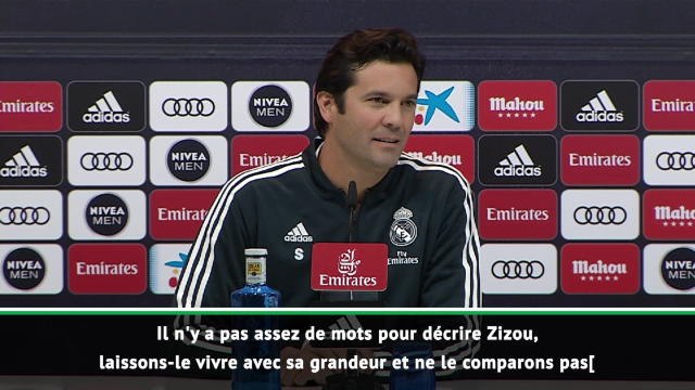 FOOTBALL: La Liga: Real Madrid - Solari : Personne ne peut se comparer à Zidane