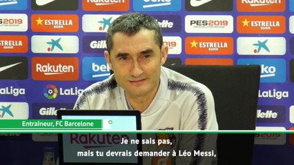 FOOTBALL: La Liga: Barça - Valverde : "Vous m'avez pris en position de hors-jeu"