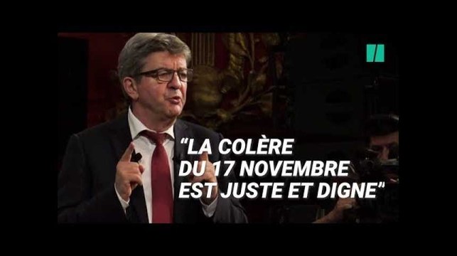 Mélenchon sur les blocages du 17 novembre: Cette colère est juste et digne