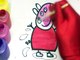 Peppa Pig Glitter coloring and drawing Learn Colors for Kids, Toddlers Toy Art with Nursery Rhymes