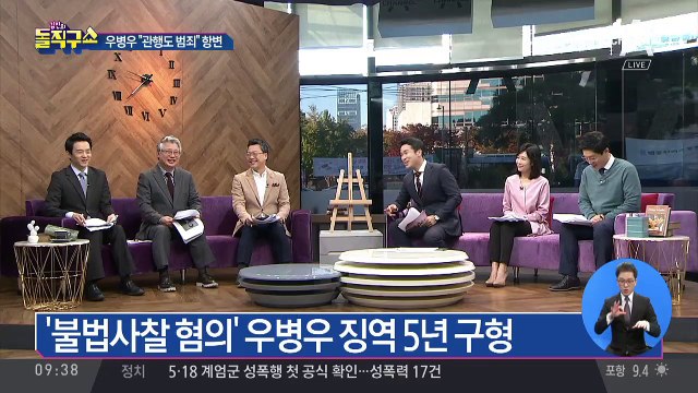 검찰, ‘불법사찰 혐의’ 우병우에게 징역 5년 구형