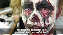Berlin fake blood factory and make-up artist prep for Halloween