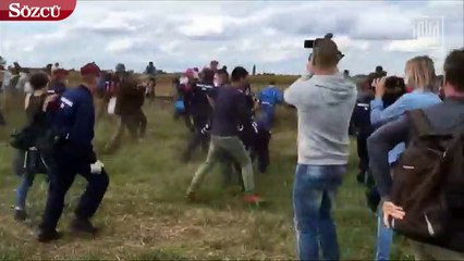 Mülteciyi tekmeleyen kameramana ceza yok
