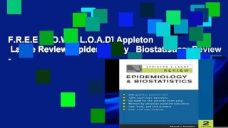 F.R.E.E [D.O.W.N.L.O.A.D] Appleton   Lange Review: Epidemiology   Biostatistics: Review -