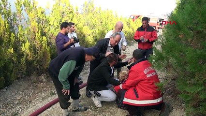 Yanan evlerini gözyaşları içinde izlediler