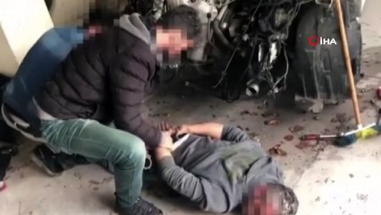 İstanbul’da lüks otomobil hırsızı araçları parçalarken böyle yakalandı