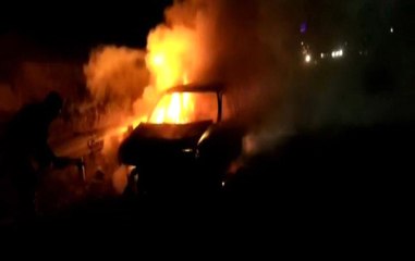 Otomobil Bomba Gibi Patladı