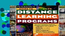 D.O.W.N.L.O.A.D [P.D.F] Peterson s 2000 Guide to Distance Learning Programs (Peterson s Guide to