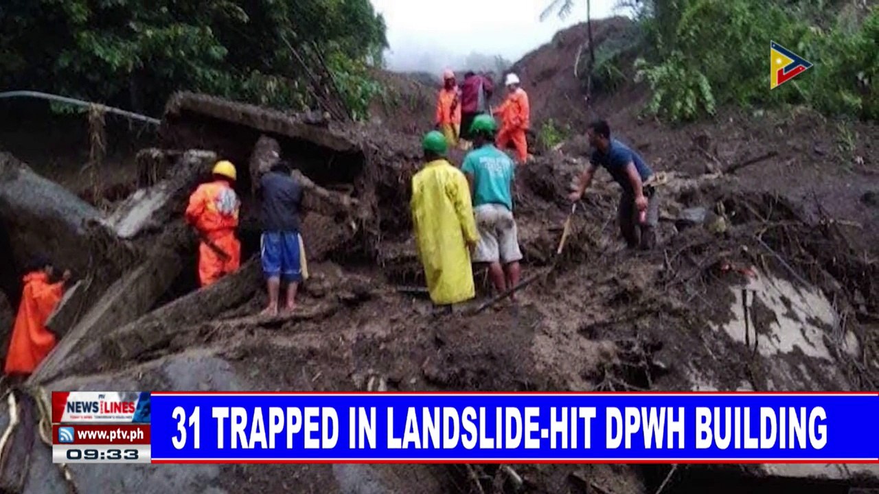 31 trapped in landslide-hit DPWH building