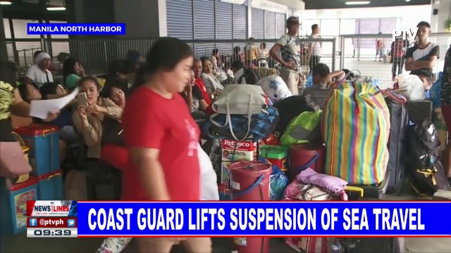 Coast guard lifts suspension of sea travel