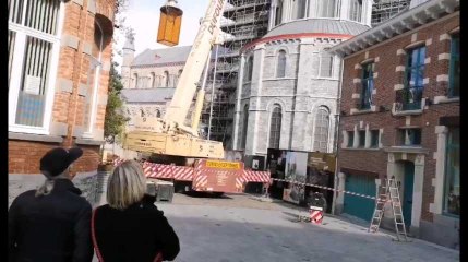 Cathédrale de Tournai démontage plateforme
