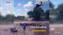 Meksika'dan göçmen kervanına helikopterli müdahale