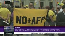 Chile: presidente Piñera firma reforma al sistema de pensiones
