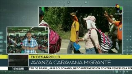 México: primer contingente de caravana migrante arriba a Juchitán