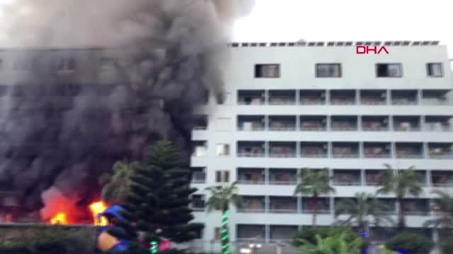 Antalya Alanya da 4 Yıldızlı Otelde Yangın-2 Yeniden