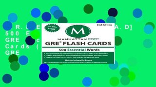 F.R.E.E [D.O.W.N.L.O.A.D] 500 Essential Words: GRE Vocabulary Flash Cards (Manhattan Prep GRE