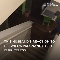 Man Hilariously Reacts to Wife's Pregnancy Test