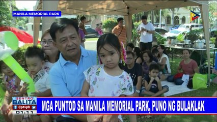 Mga puntod sa Manila Memorial Park, puno ng bulaklak