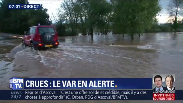 Crues dans le Var: l'eau est bien montée cette nuit à Roquebrune-sur-Argens