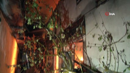 Köy muhtarının evi alevlere teslim oldu