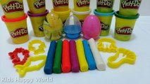 Learn Colors for Kids with Play Doh Modelling Clay and Surprise Toys and Surprise Eggs