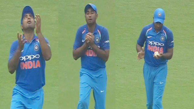 India VS West Indies 5th ODI: Ambati Rayudu takes Stunning catch of Keemo Paul | वनइंडिया हिंदी