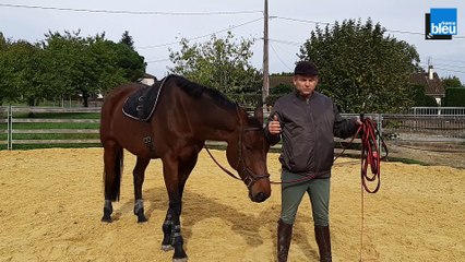 Eric Guesdon (coach et prof d’équitation) et Thalassa (11 ans)