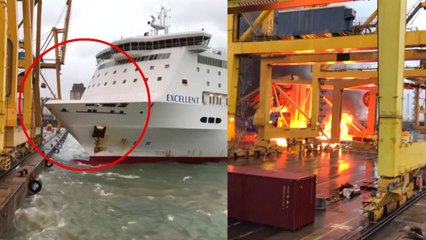 여객선 정박 실패, 대형 화재로 이어져 / YTN