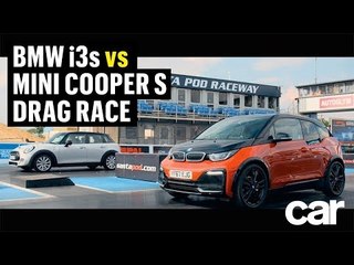 BMW i3s vs Mini Cooper S DRAG RACE | CAR Magazine