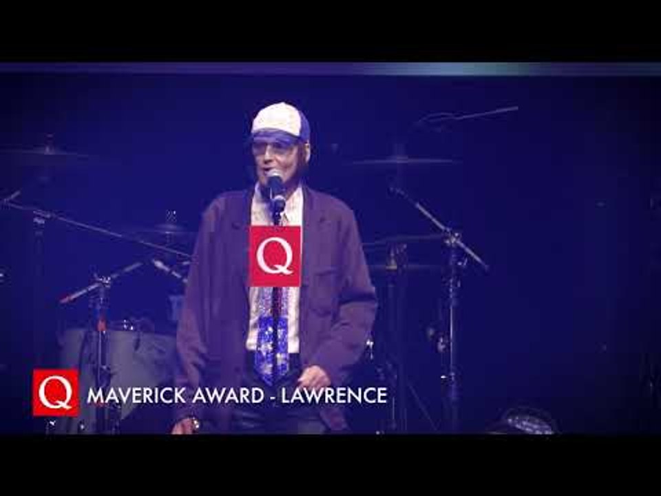 Lawrence collects his first award EVER at the #QAwards