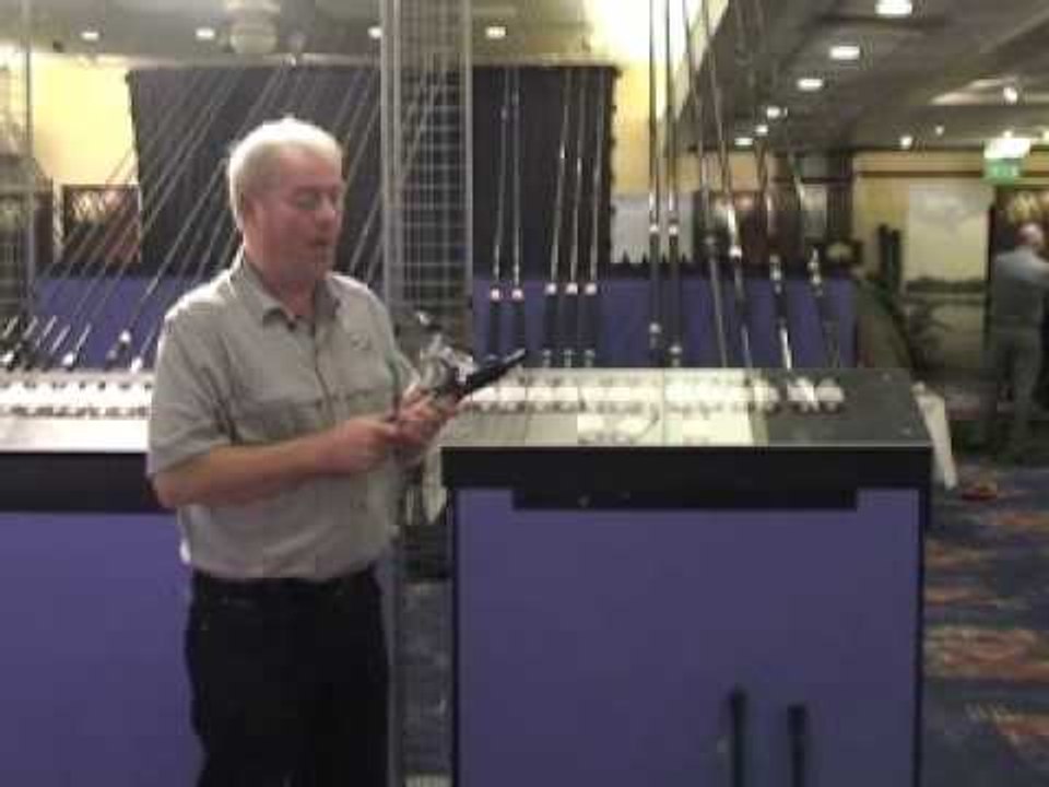Mike Thrussell shows off the new ABU and Penn sea fishing tac