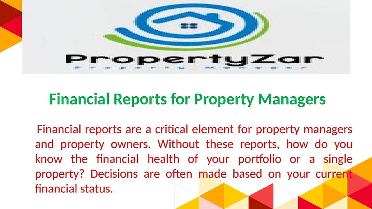 Financial Reports for Property Managers