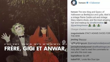 PHOTOS. Halloween 2018 : les superbes costumes de Bella Hadid et The Weeknd inspirés du film "Beetlejuice"