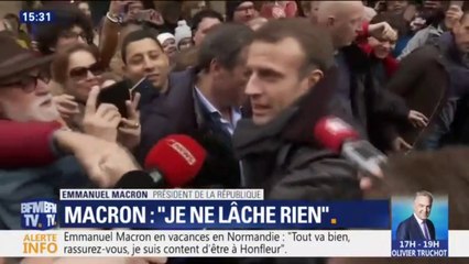 Macron à Honfleur: "Je ne lâche rien"