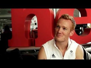 Greg Rutherford interview at the heat towers after the Olympics