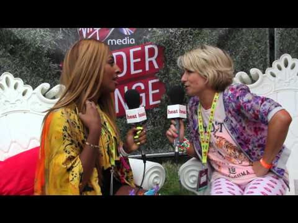 Alexandra Burke talks about Simon Cowell being a dad at V Festival