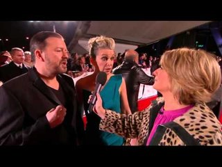 Ricky Gervais loves pictures in the bath and the Muppets Red Carpet National Television Awards 2014