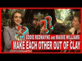 Eddie Redmayne OFFENDS Maisie Williams in our clay challenge