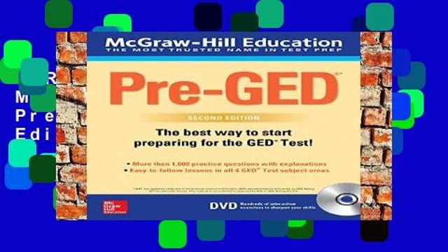 F.R.E.E [D.O.W.N.L.O.A.D] McGraw-Hill Education Pre-GED with DVD, Second Edition [P.D.F]
